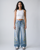 Briar Floral Embroidered Wide-Leg Jeans