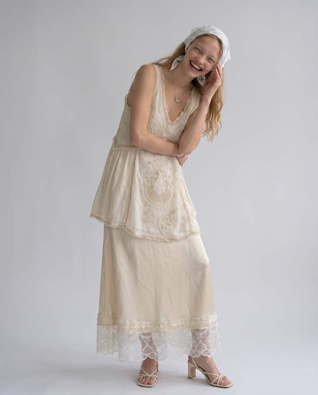 Ophelia Satin Slip Skirt