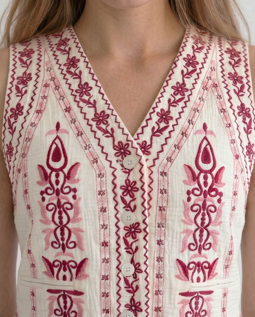 The Andalusia Embroidered Vest