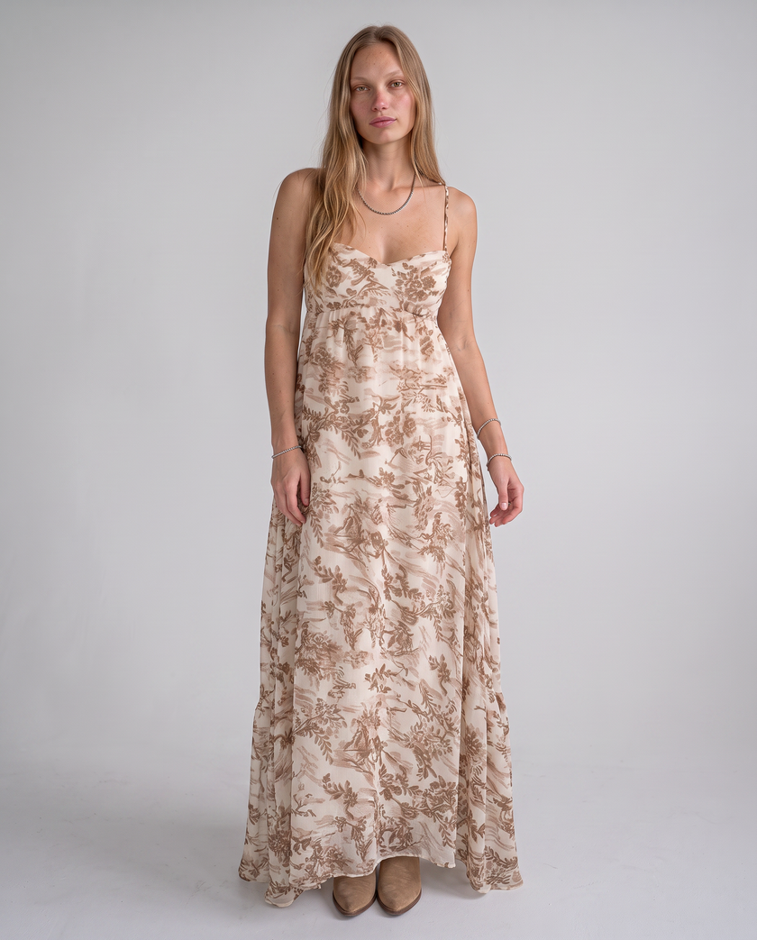 Josalyn Floral Ruffle Maxi Dress