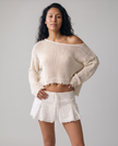Genevra Eyelet Pleated Mini Skirt