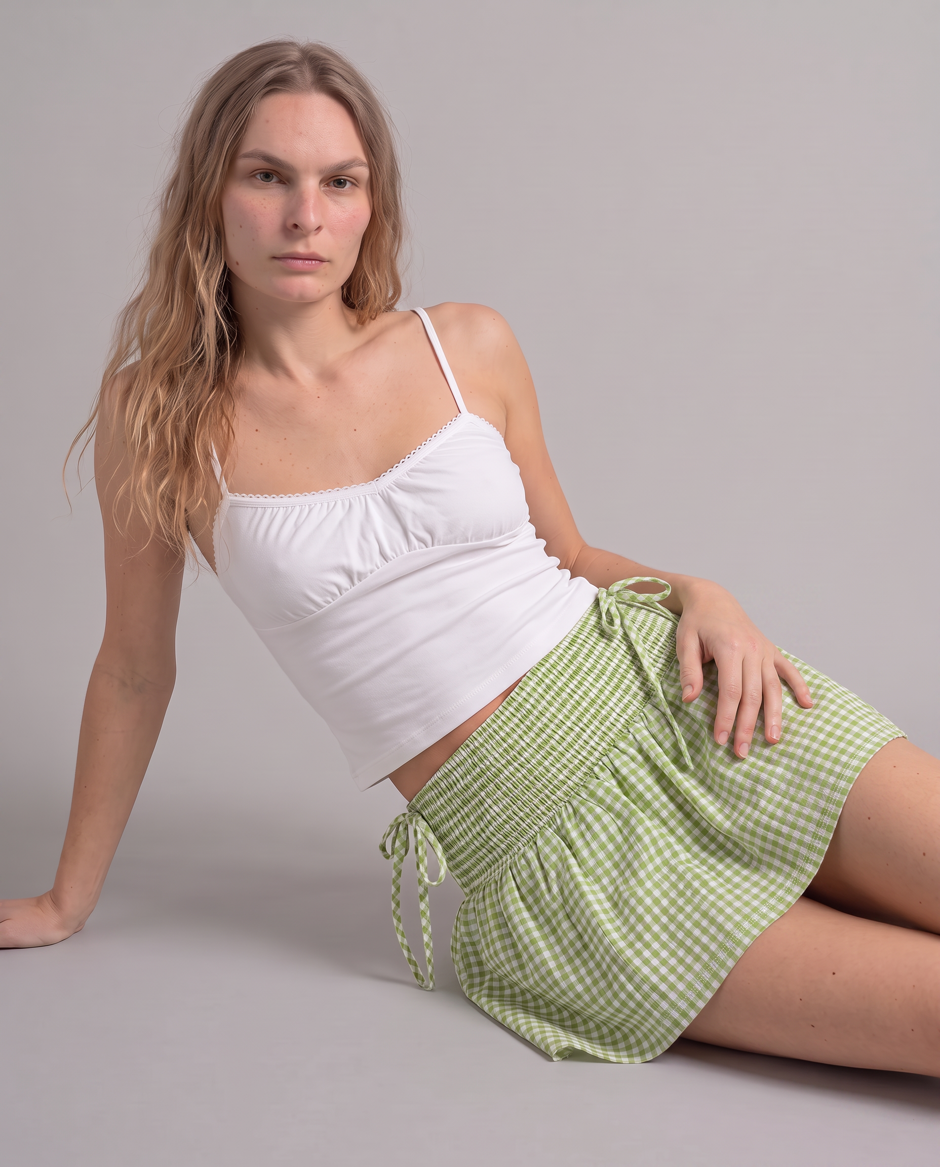 Marnie Gingham Ruffle Skirt