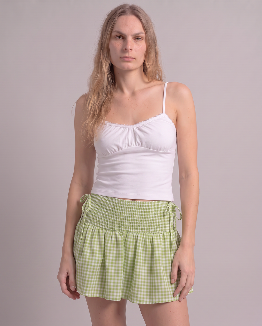 Marnie Gingham Ruffle Skirt
