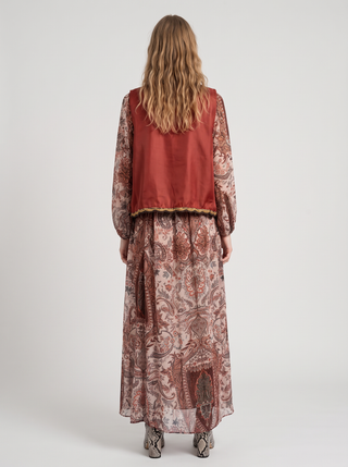 Petra Embroidered Velvet Vest