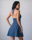 Verdie Denim Halter Mini Dress