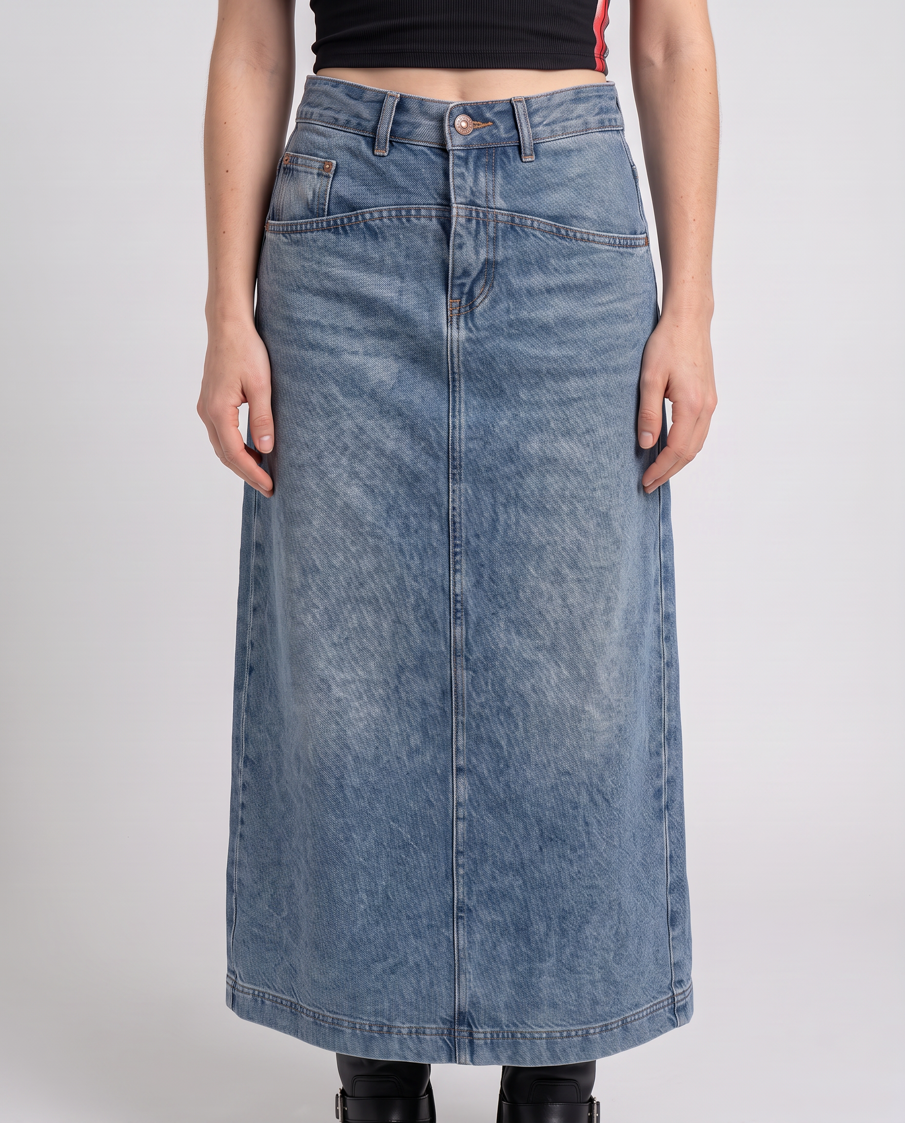 Denise Denim Maxi Skirt