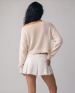 Genevra Eyelet Pleated Mini Skirt