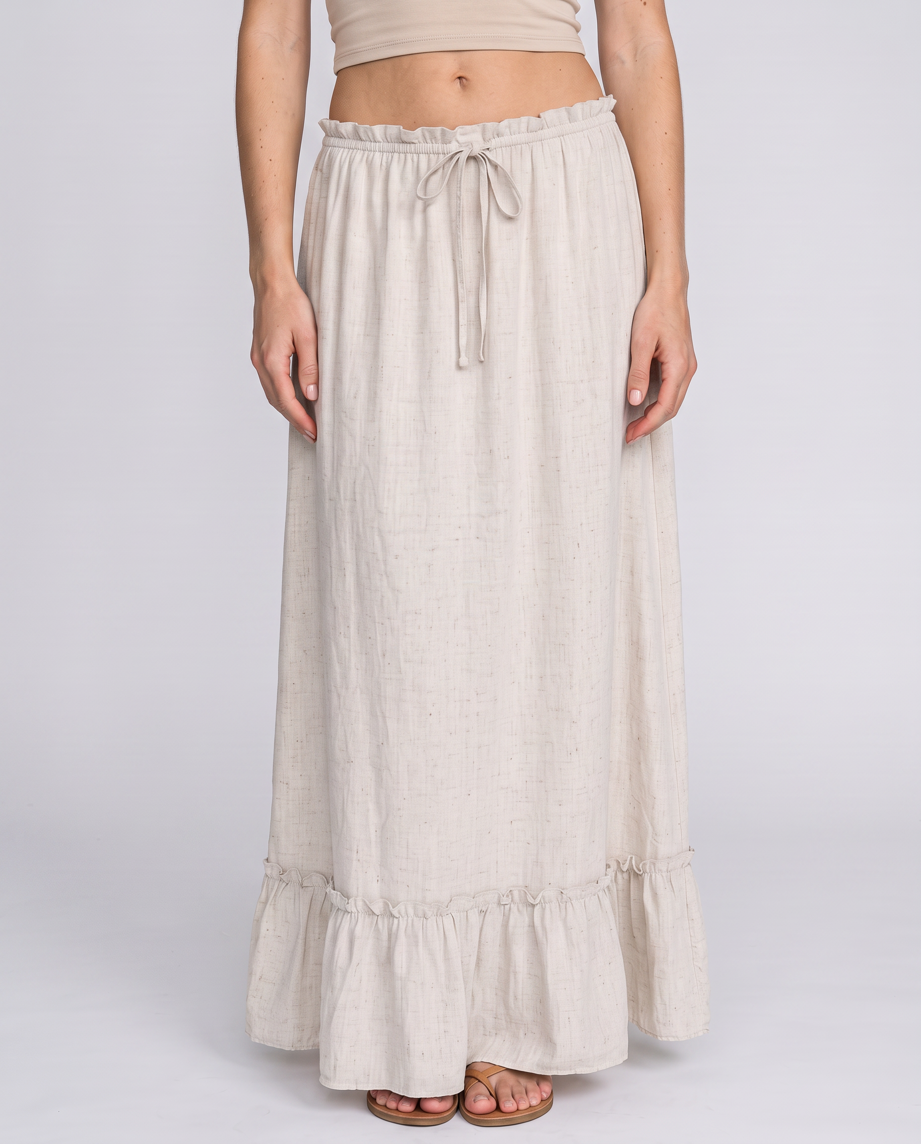 Linnea Ruffle Hem Maxi Skirt