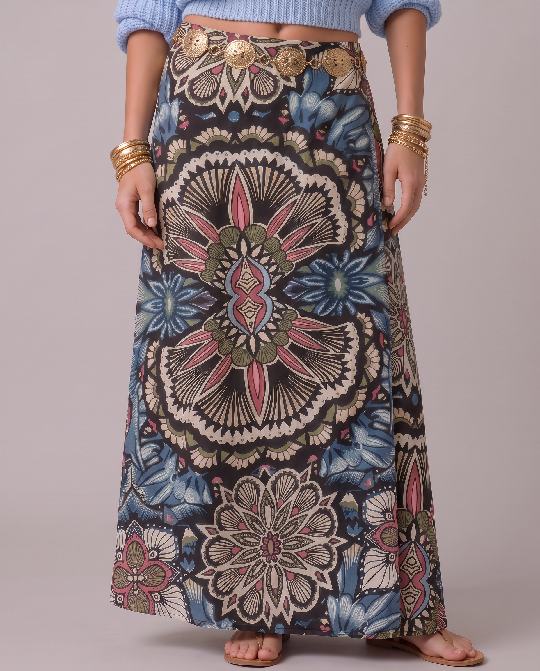 Wisteria Wrap Maxi Skirt