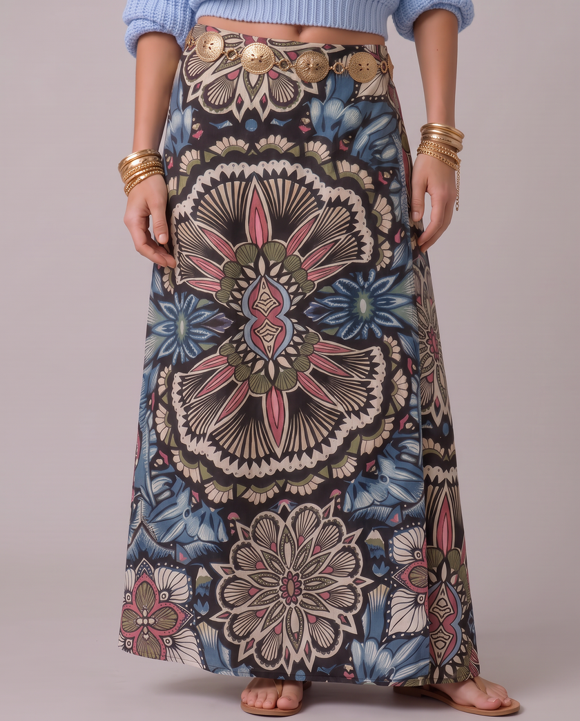 Wisteria Wrap Maxi Skirt