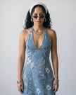 Ophelia Denim Halter Mini Dress