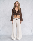 Josephina Drape Wide Leg Trousers