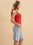 Odalys Frayed Denim Shorts