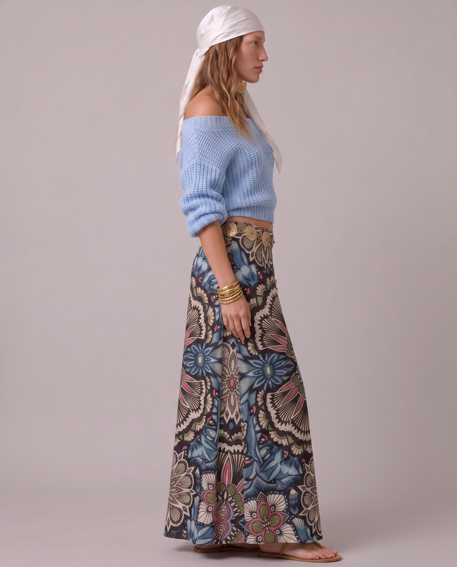 Wisteria Wrap Maxi Skirt