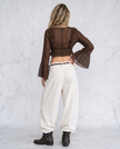 Josephina Drape Wide Leg Trousers