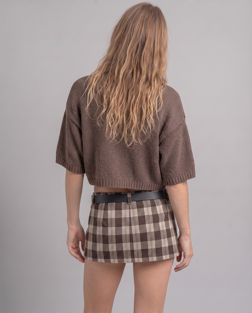 Marceline Gingham Mini Skirt