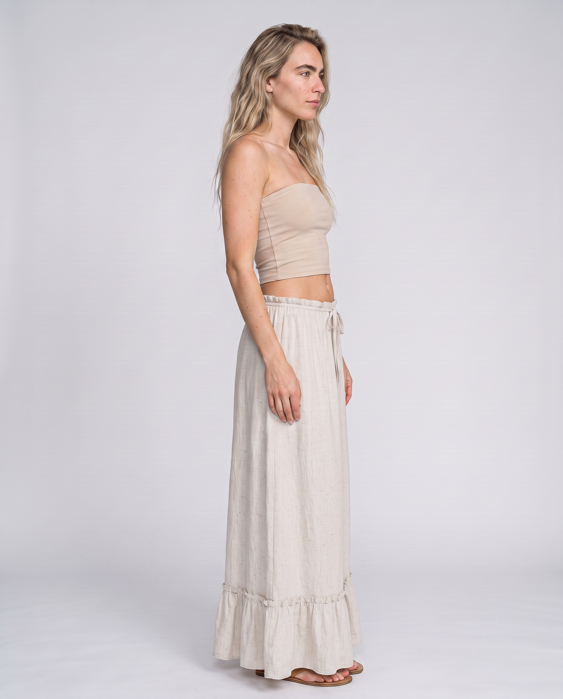 Linnea Ruffle Hem Maxi Skirt
