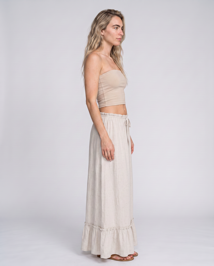 Linnea Ruffle Hem Maxi Skirt