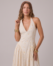Marigold Halter Midi Dress