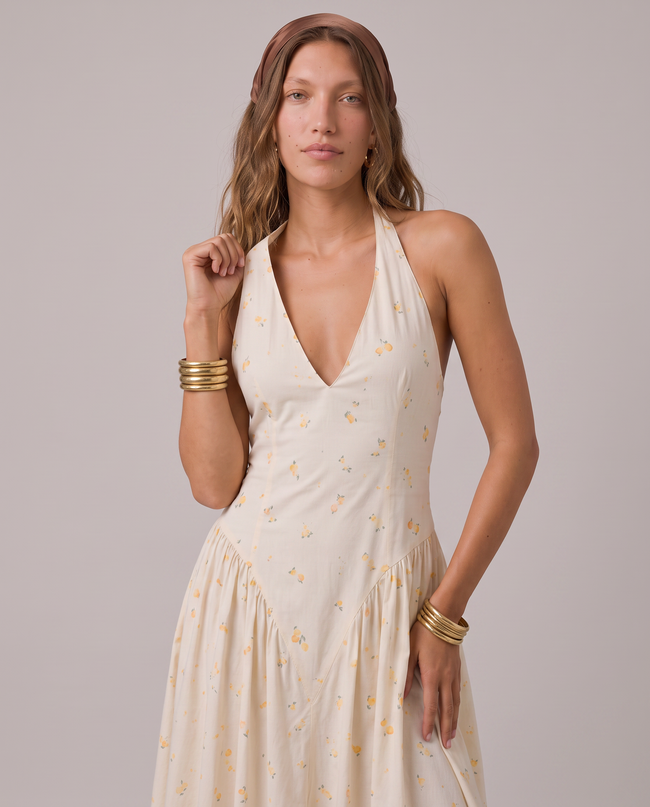 Marigold Halter Midi Dress