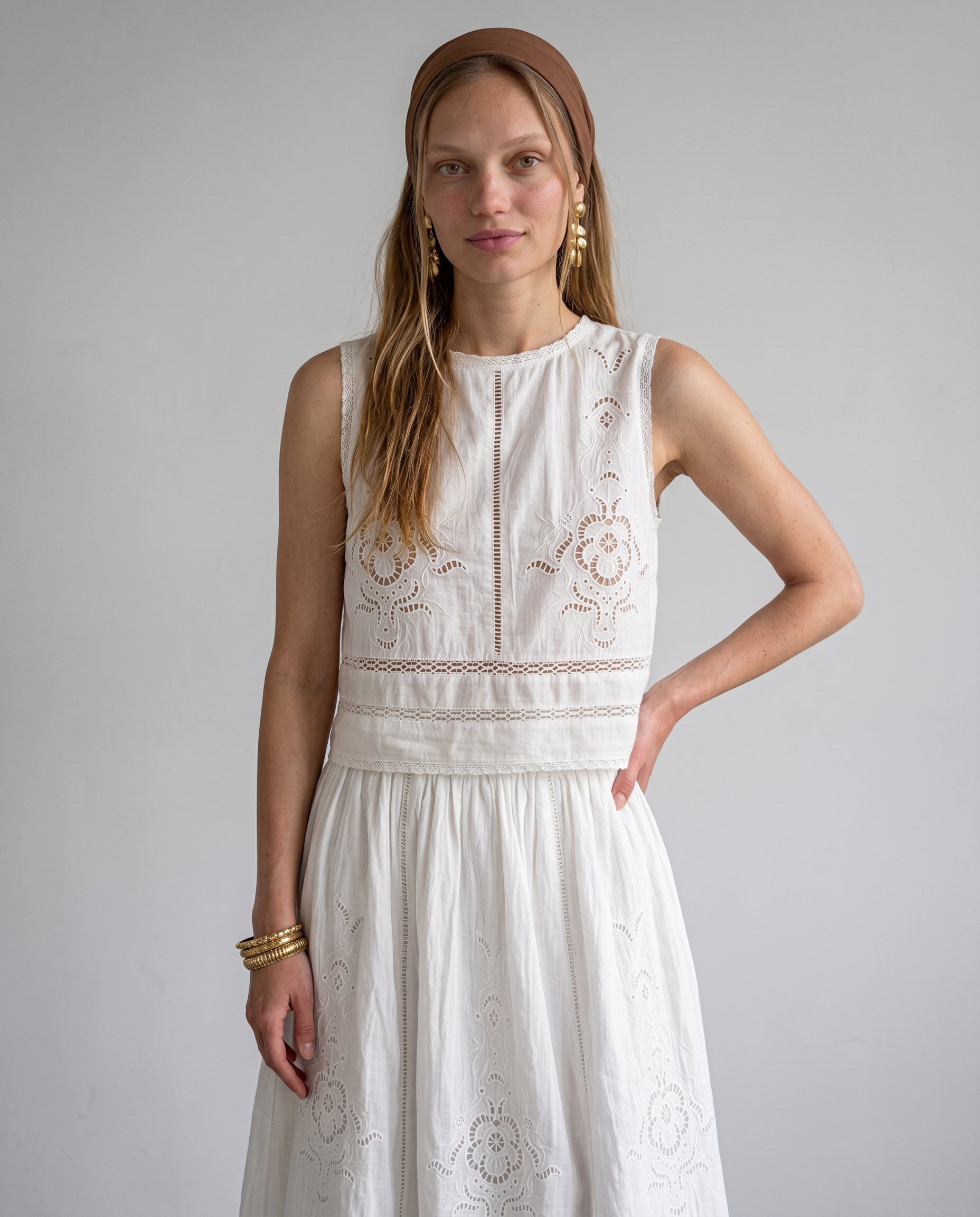 The Amalfi Embroidered Two-Piece Set
