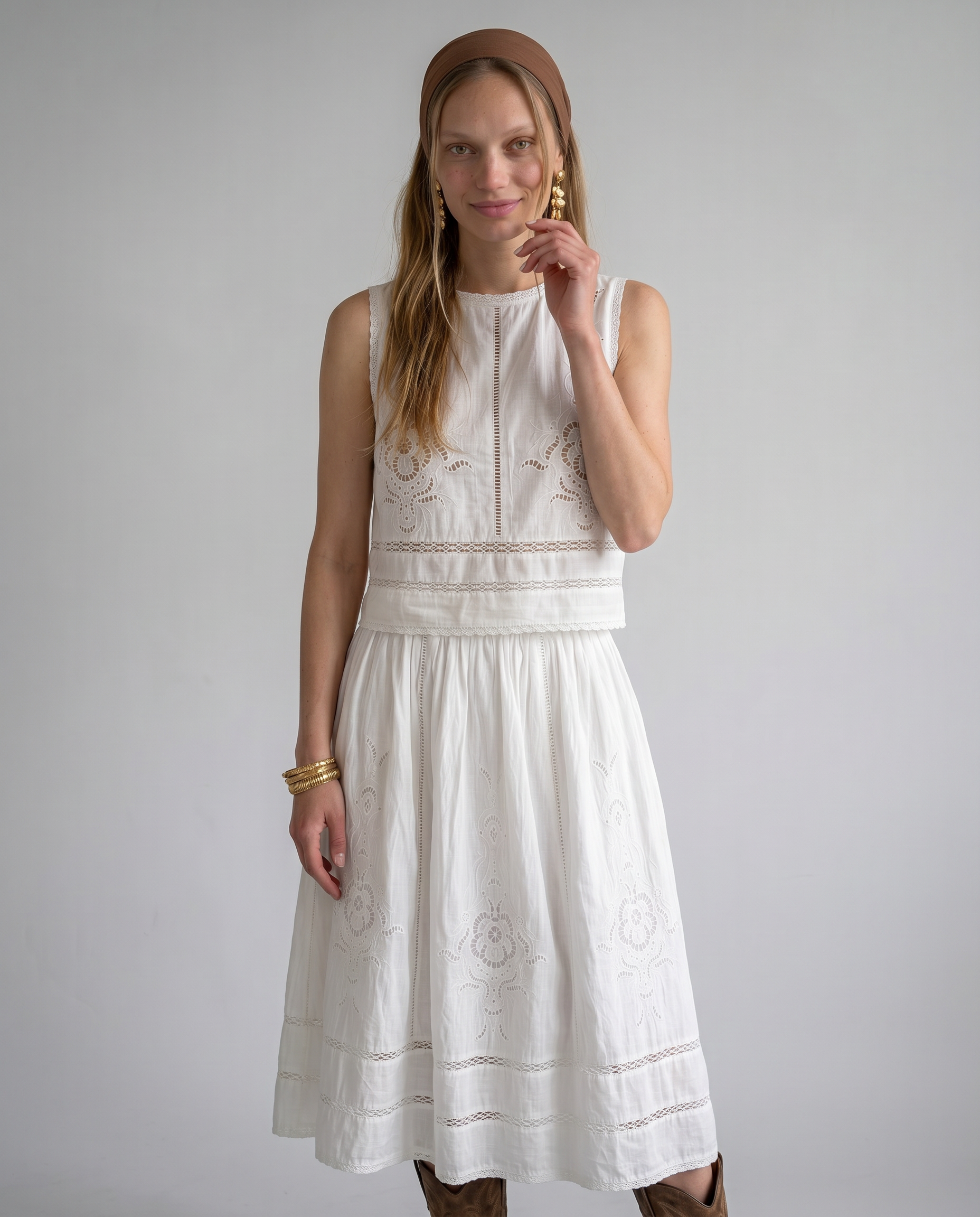 The Amalfi Embroidered Two-Piece Set