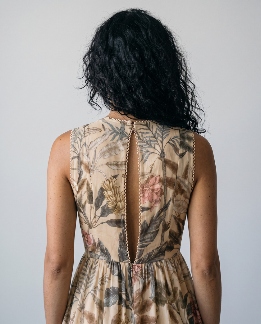 Lurleen Botanical Print Midi Dress