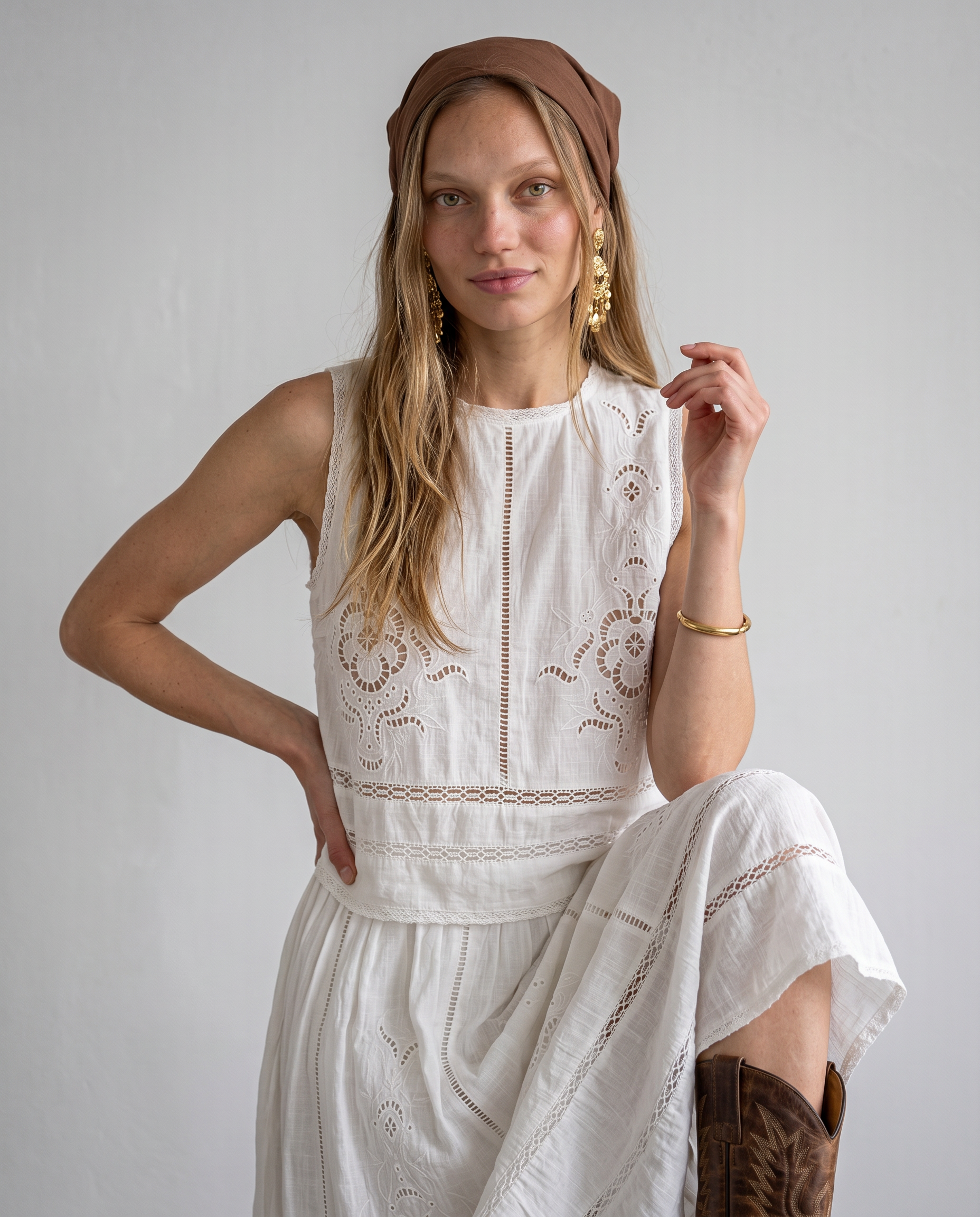 The Amalfi Embroidered Two-Piece Set