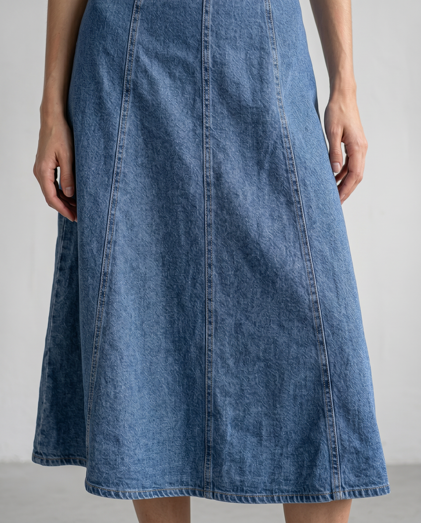 Marguerite Halter Midi Dress