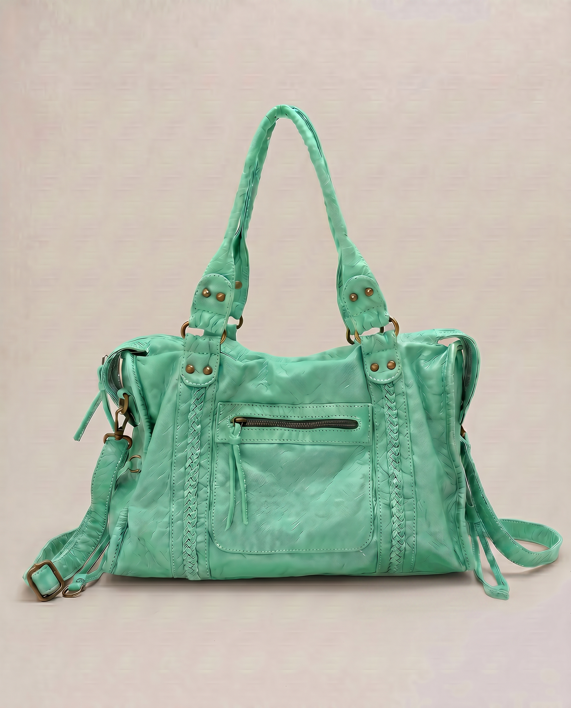 The Woven Quarter Satchel