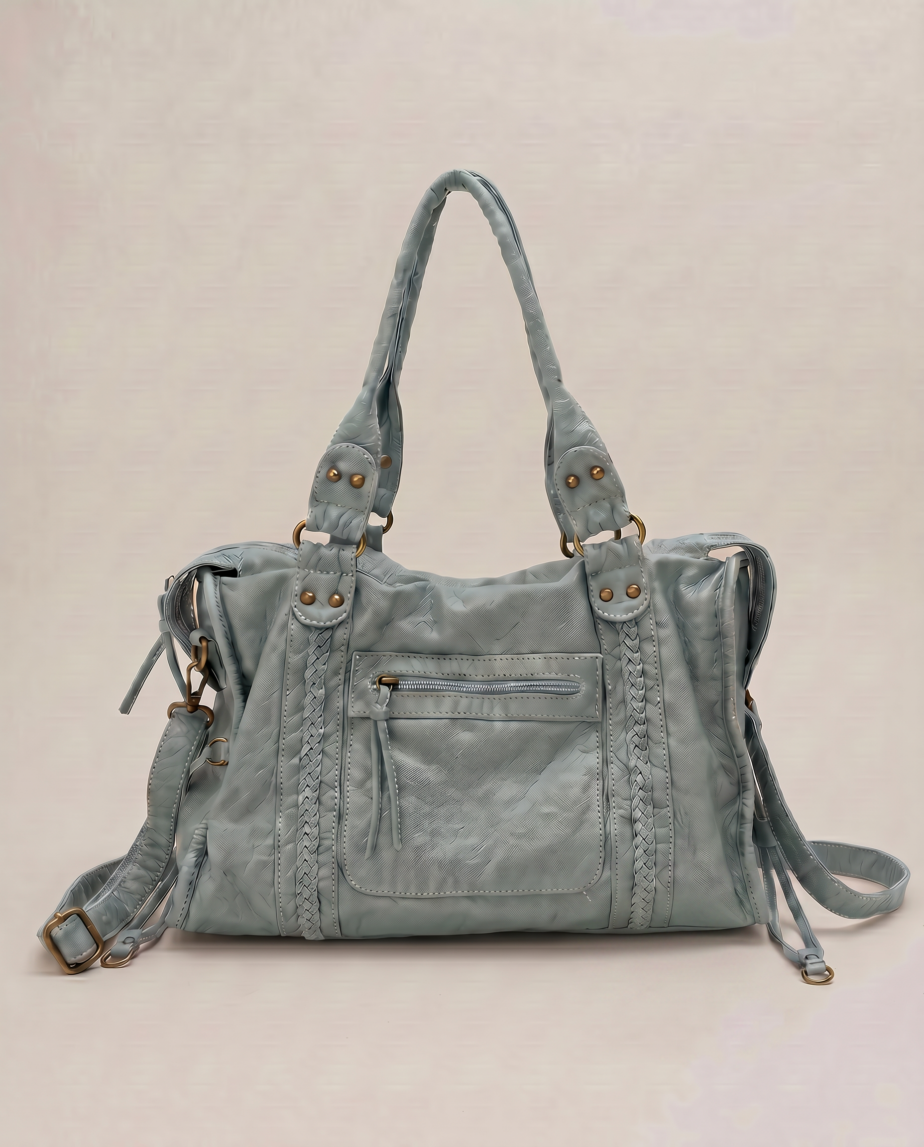 The Woven Quarter Satchel