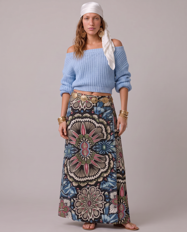 Wisteria Wrap Maxi Skirt