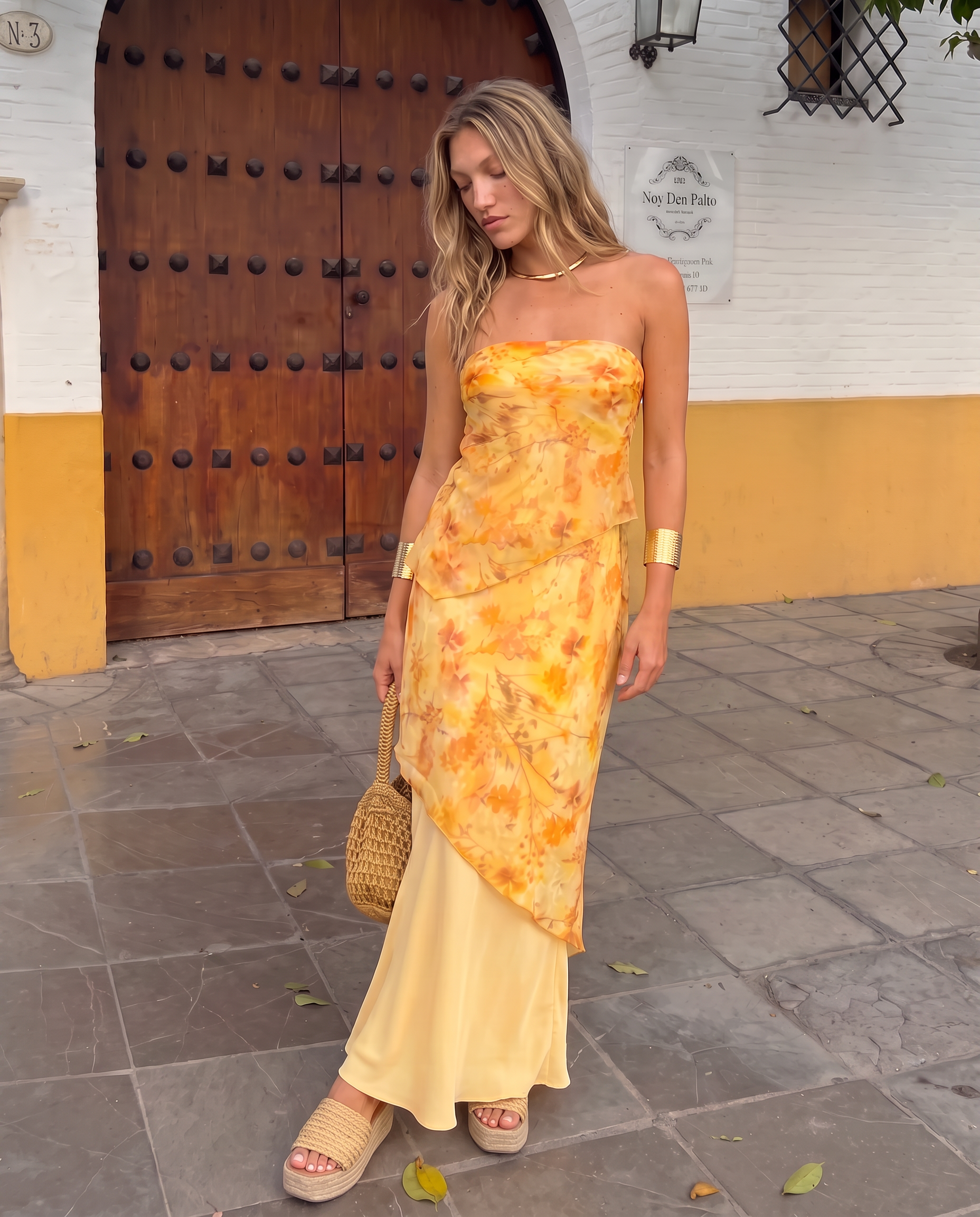 Selestina Asymmetric Maxi Dress