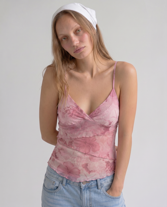 Willa Mesh Wrap Cami