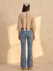 Marigolde Embroidered Flare Denim Jeans