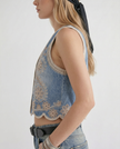 The Indigo Tapestry Vest