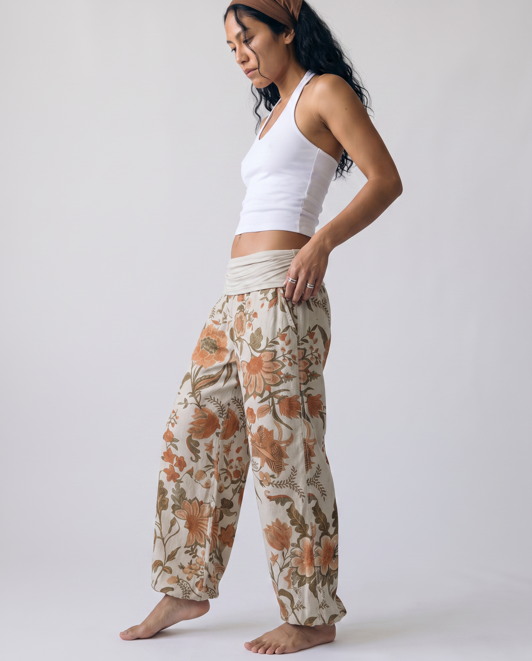 Marguerite Floral Harem Pants