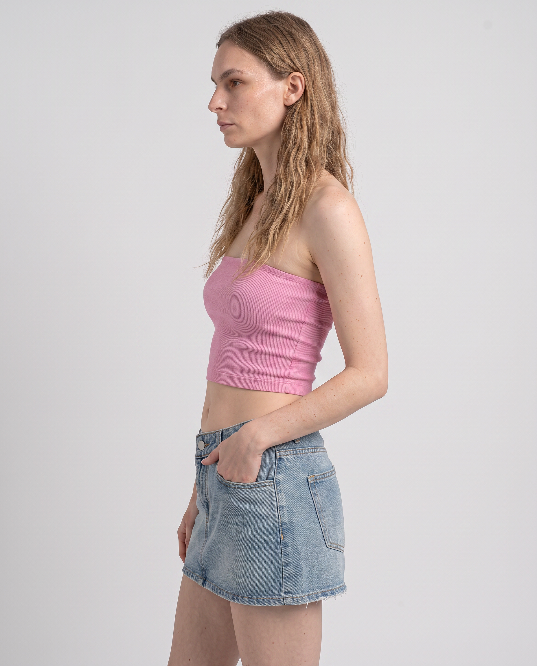 Alyssa Asymmetrical Denim Mini Skirt