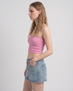 Alyssa Asymmetrical Denim Mini Skirt