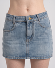 Alyssa Asymmetrical Denim Mini Skirt