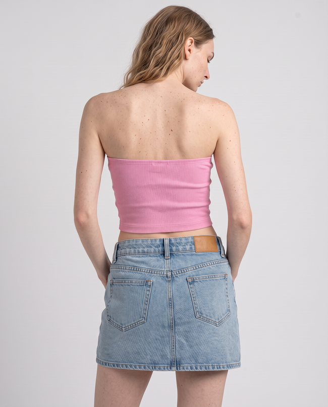 Alyssa Asymmetrical Denim Mini Skirt