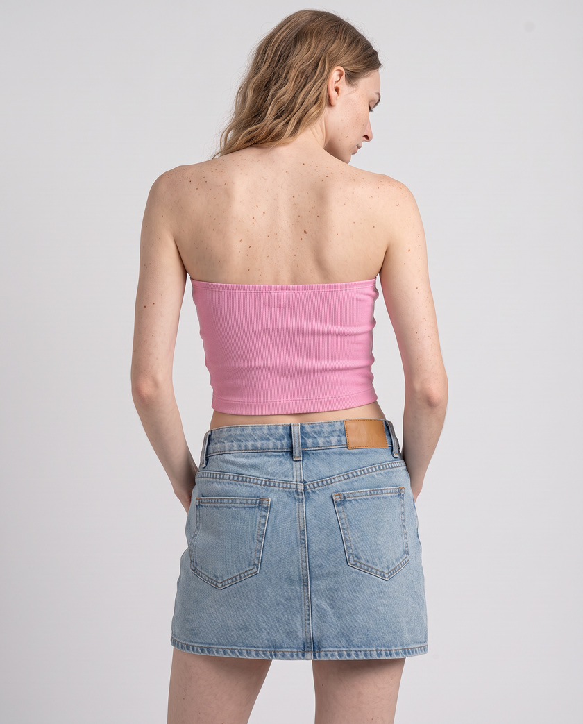 Alyssa Asymmetrical Denim Mini Skirt