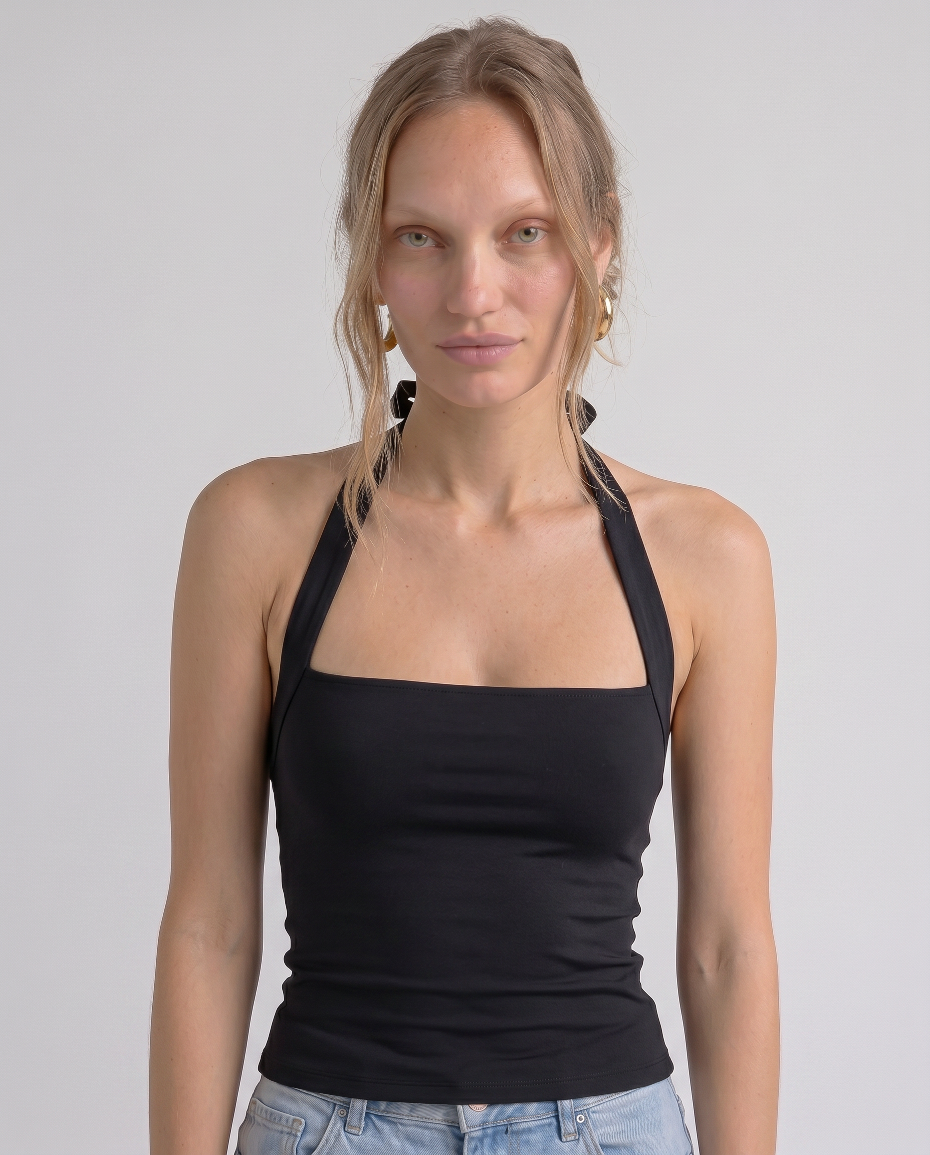 Coralee Striped Halter Top