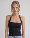 Coralee Striped Halter Top