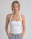 Coralee Striped Halter Top