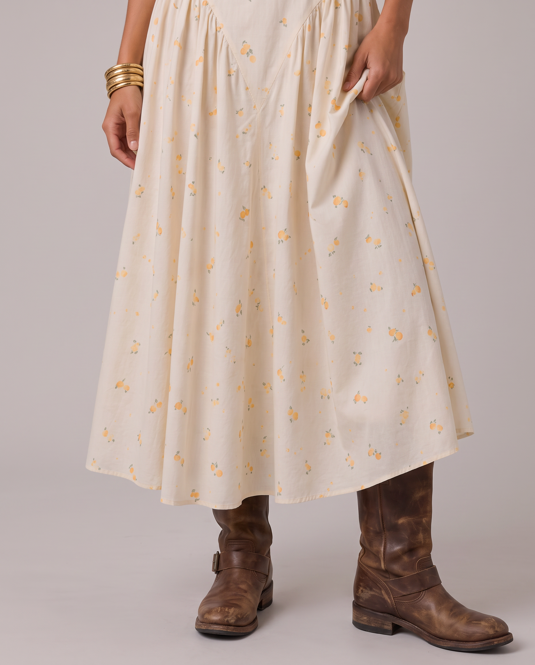 Marigold Halter Midi Dress