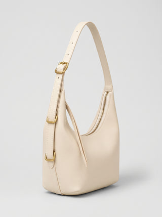 Hallie Leather Crescent Shoulder Bag