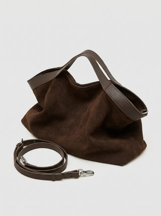 Marlo Suede Buckle Tote