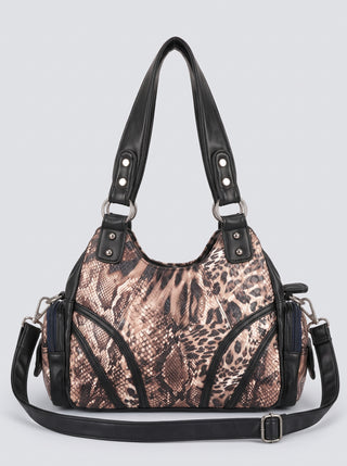 Leila Studded Zip Shoulder Bag