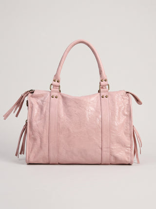 Ember Tassel Zip Leather Satchel